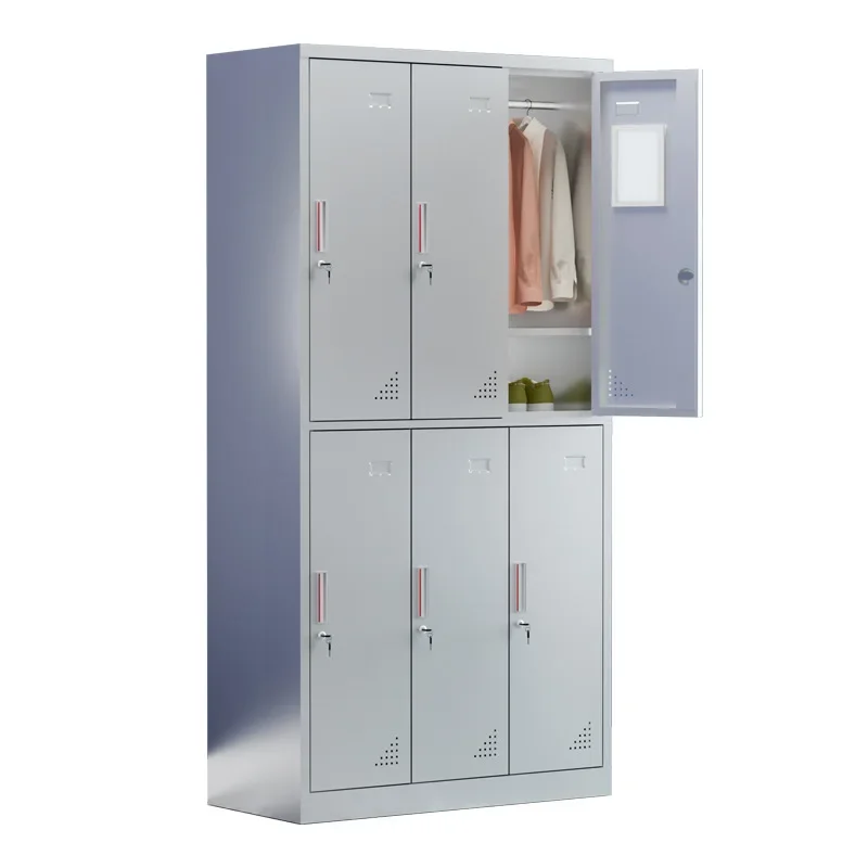 Modern simple stainless steel locker, bathroom dormitory change wardrobe, factory office storage, employee storage