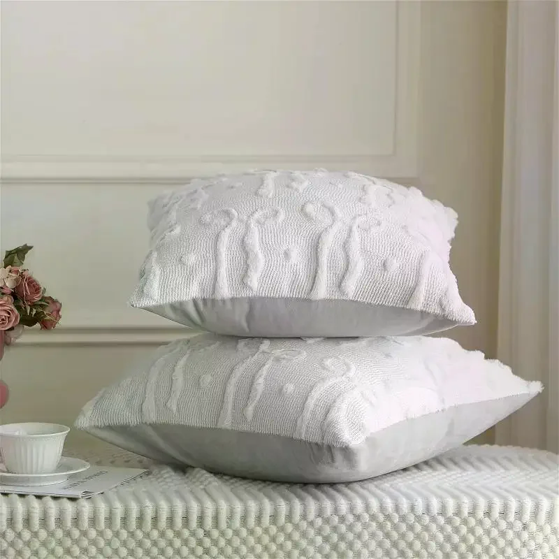 Bowknot Pillow Cover Multipurpose Sofa Office Chair Back Decoration Easter Cushion Cover Zipper Easy To Clean