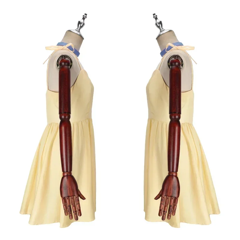 أزياء الهالوين لعام 2025 أزياء أنيمي Asuka Langley Soryu pour femmes ، رداء jaune à enfiler ، vêtements d'mente à