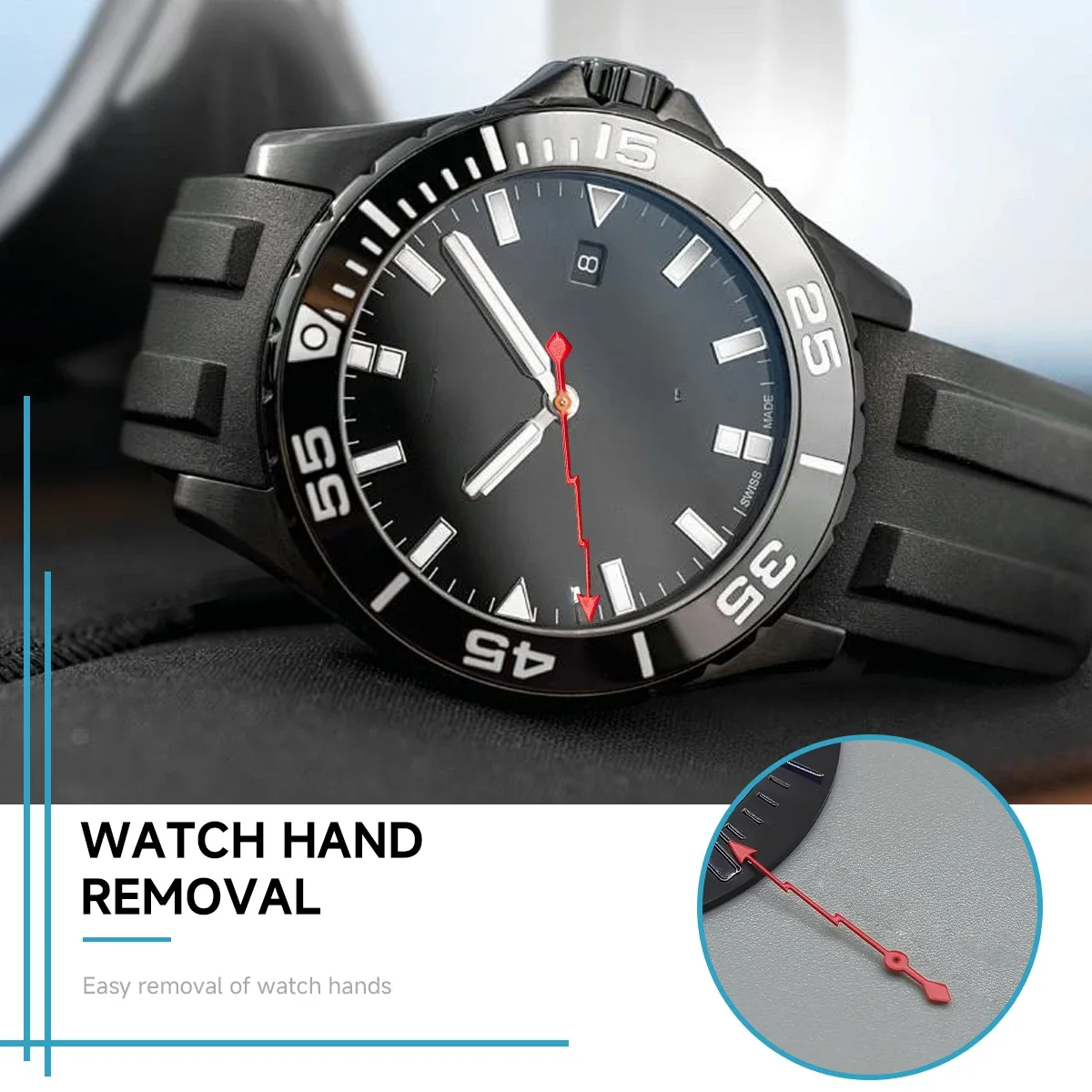 NH35 13 مللي متر الفضة الذهب أسود أحمر أخضر الأيدي البرق الساعات الثانية الإبر صالح NH35 4R35 NH36 4R36 حركة استبدال أجزاء