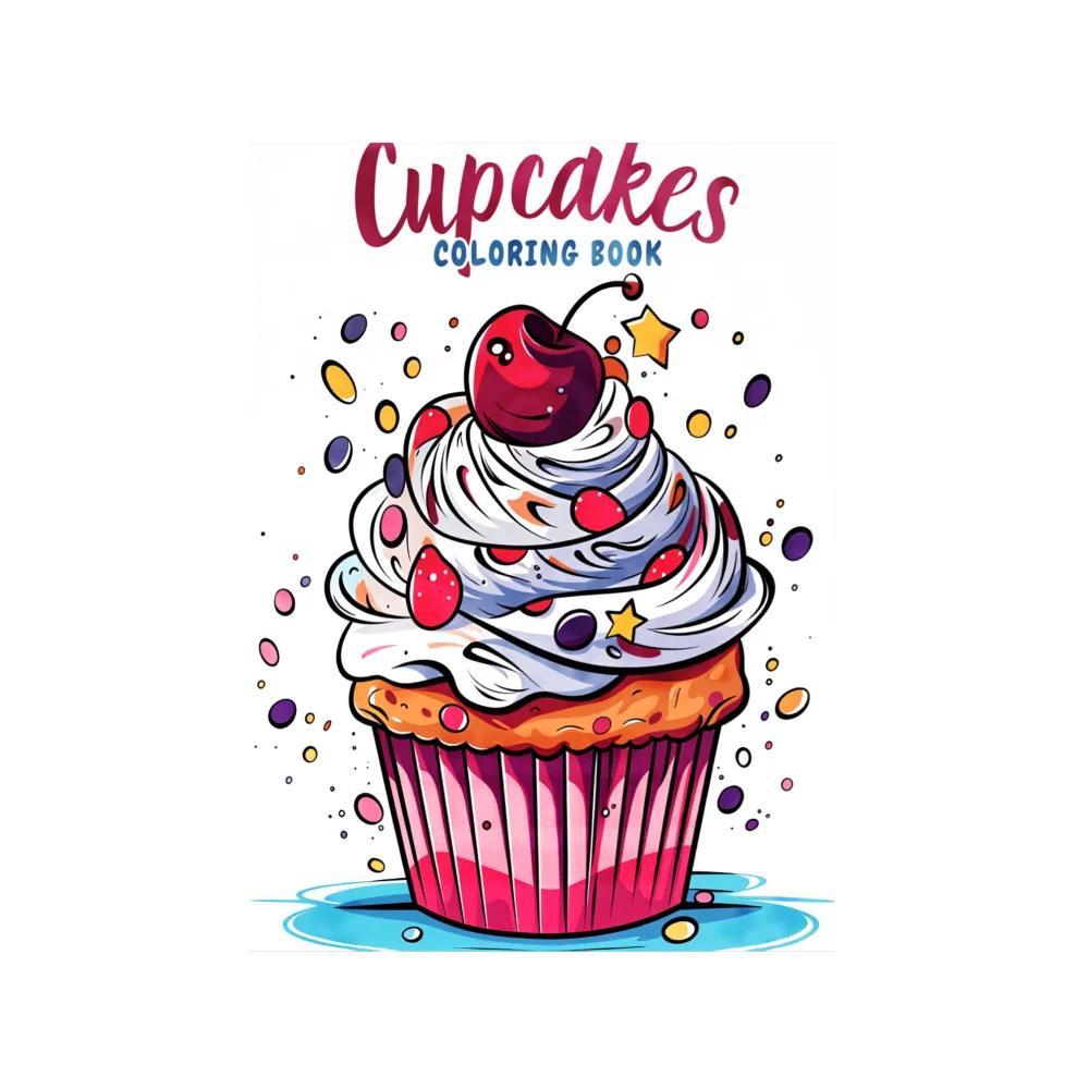 Neues, heiß begehrtes A4 Cupcake-Malbuch für Erwachsene, einfaches Doodle-Zeichen- und Ausmalbuch