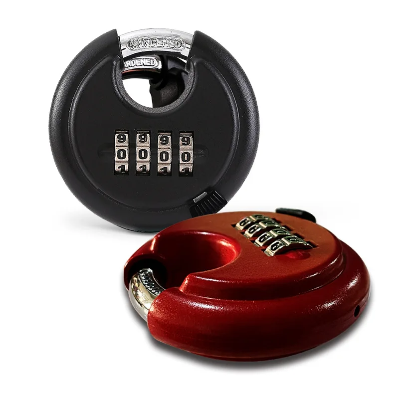 Metal Outdoor Black Red Anti-theft Round Combination Lock Padlock Ingot Lock Password Smart Electronic Cabinet Wooden Door Lock