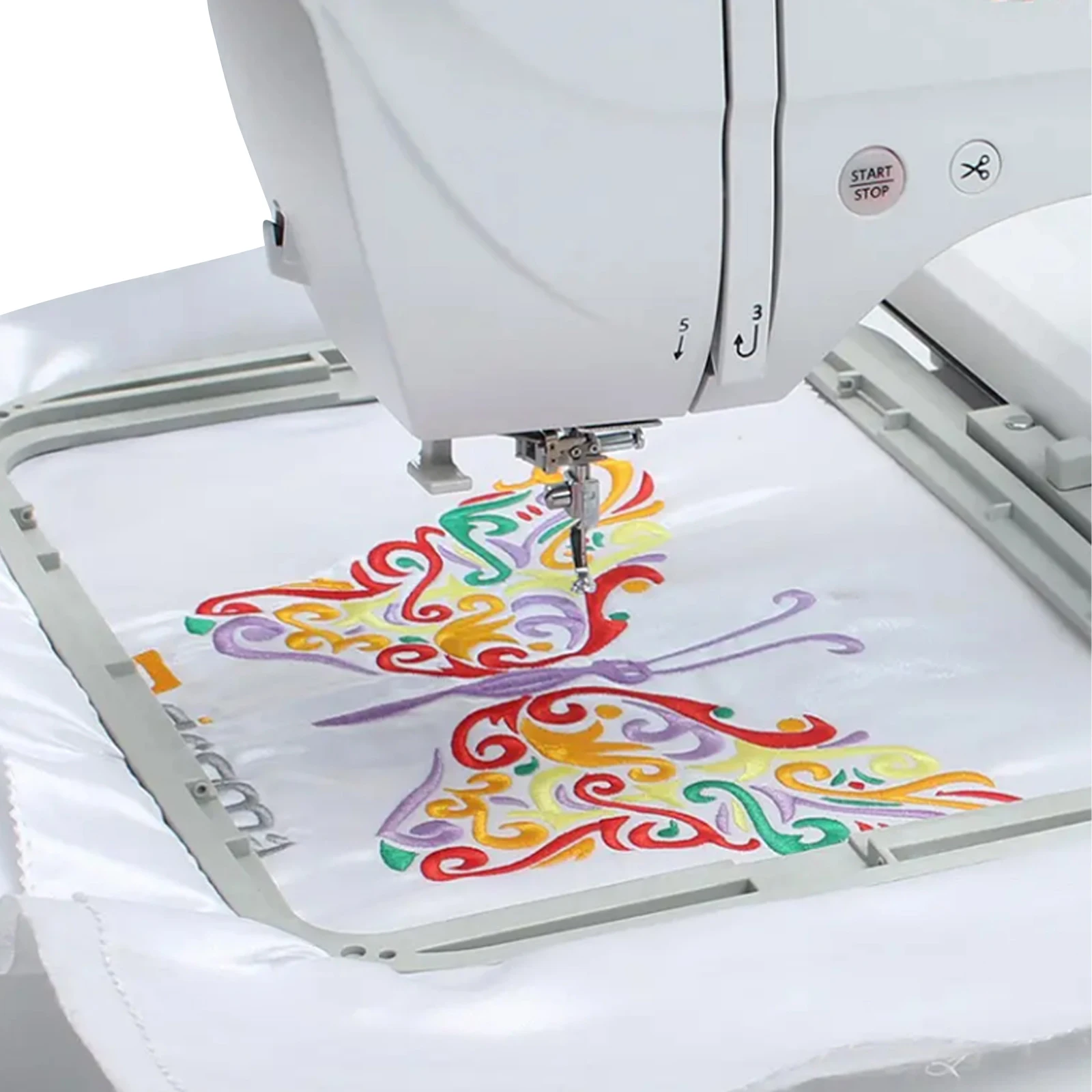 Image of SIHAO Stickmaschine für Zuhause und Gewerbe Automatische Computergesteuerte LOGO-Buchstaben MRSV700 Elektrische Nähmaschine mit Touchscreen