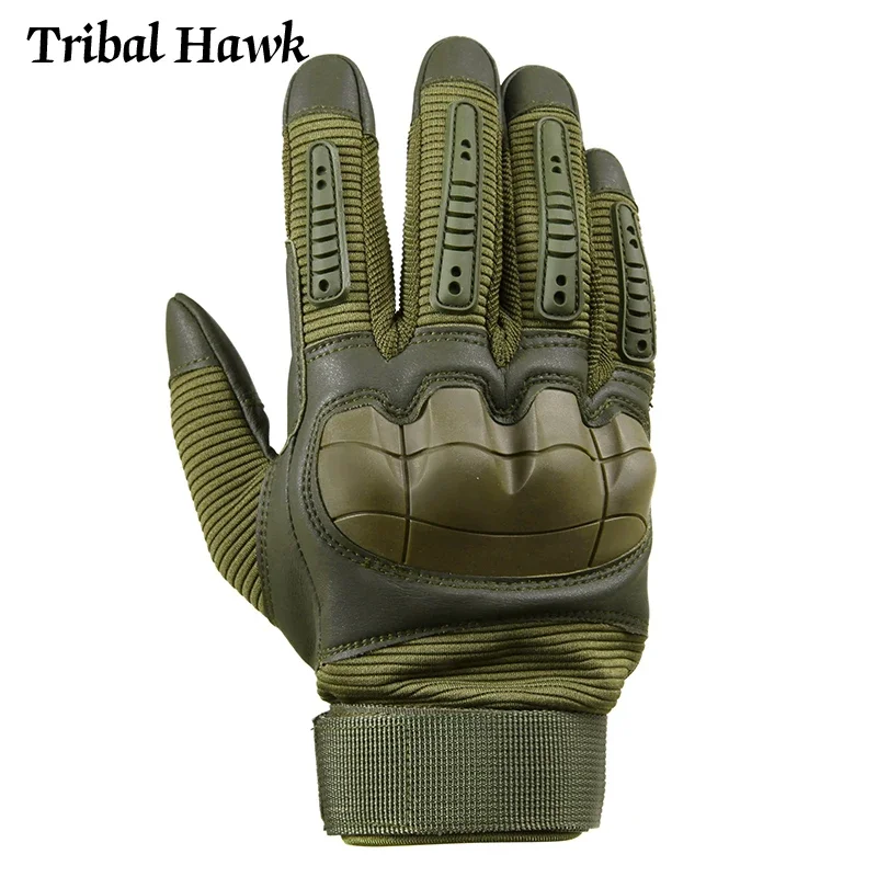 Tactical Gloves Airsoft Shooting Combat Hard Knuckle Gloves Hiking Hunting PU Leather Touch Screen Full Finger Gloves Men