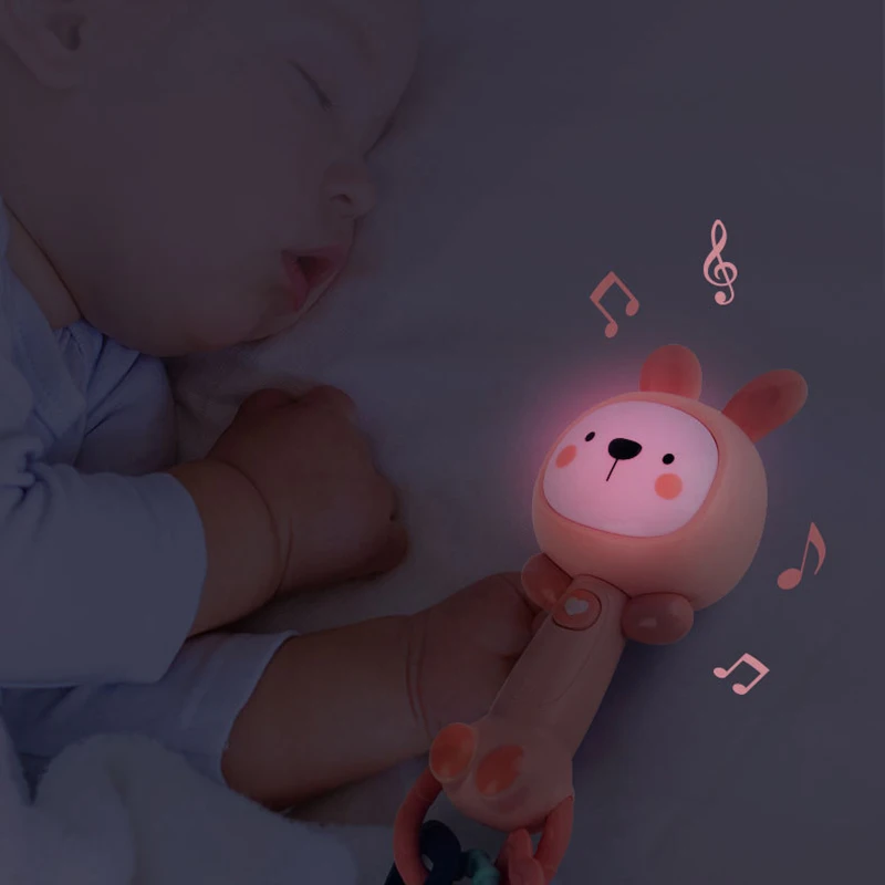 Baby Musical Rattle ของเล่น-Light-Up ยางกัด & Sensory Chew,ยางนุ่มปลอดสาร BPA,อาบน้ําเด็ก & ของขวัญวันเกิดครั้งแรกสําหรับ 6-18 เดือน