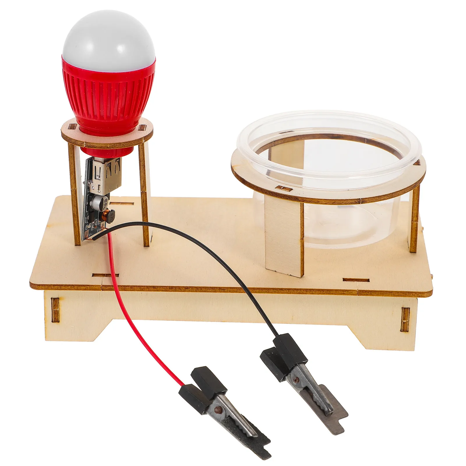 

1Set Saltwater Powered Lamp Conductive Experiment Kit DIY Science Education Material for Physics Classroom Home Lab Stem