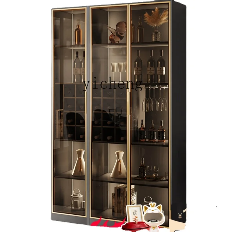 

Zc Glass Door Wine Cabinet Modern Minimalist Living Room Display Cabinet Home Sideboard Cabinet