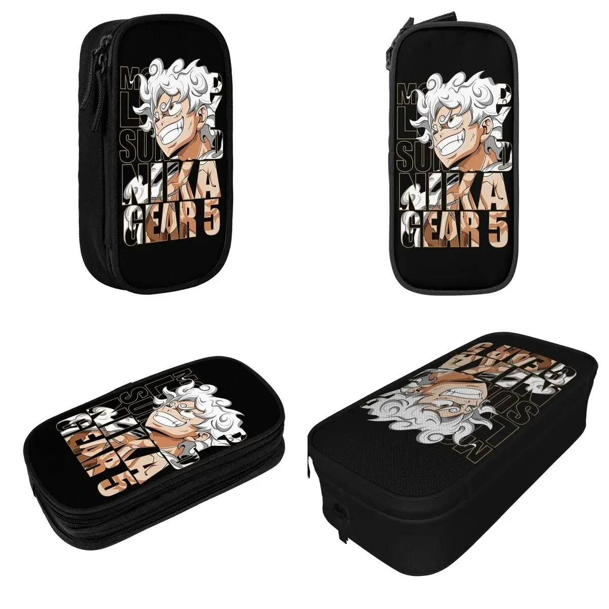 Luffy Gear 5 Pencil Case Classic Pen Bags Student Large Storage Students School Cosmetic Pencilcases