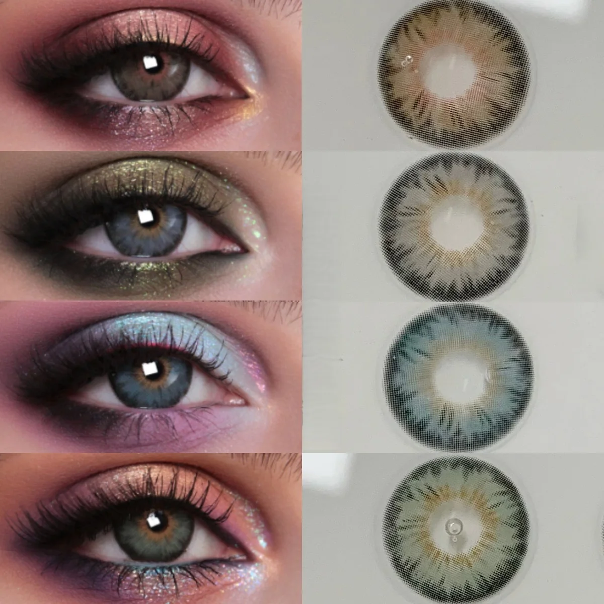 Lentes de Contacto de Color Lalens de Seis Meses, Cleopatra Marrón, Pupila Pequeña, Naturales, Coreanas, Urban Layer, para Maquillaje Diario