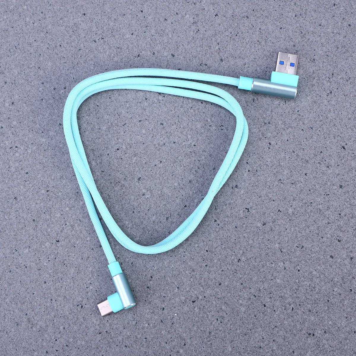USB C Fast Charging Cable 1M Nylon Braided 90 Degree Right Angle Data Sync Charger Cord for Phones
