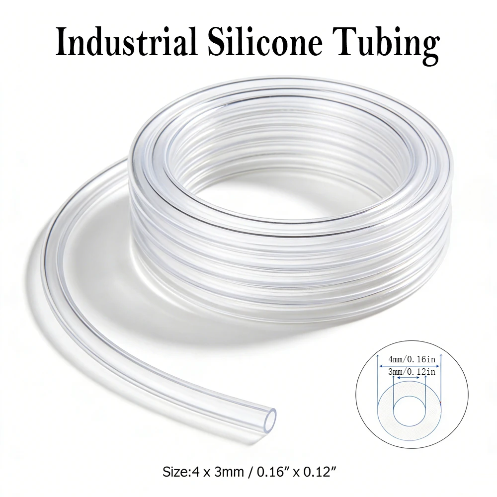 

1-5pc 70cm Transparent Silicone Rubber Hose Flexible Soft Tubing for Aquaponics Air Pump Irrigation DIY Craft Tube