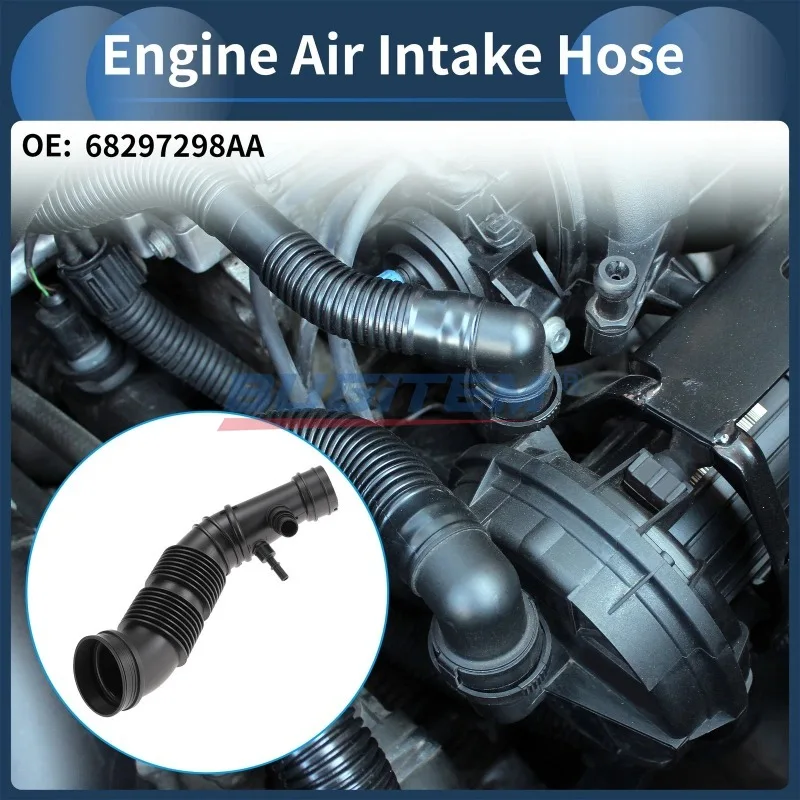 

NEW Black Engine Air Filter Intake Tube Hose Replace 52026977 51938309 68297298AA For Jeep Compass For Fiat 500X 2015-2018