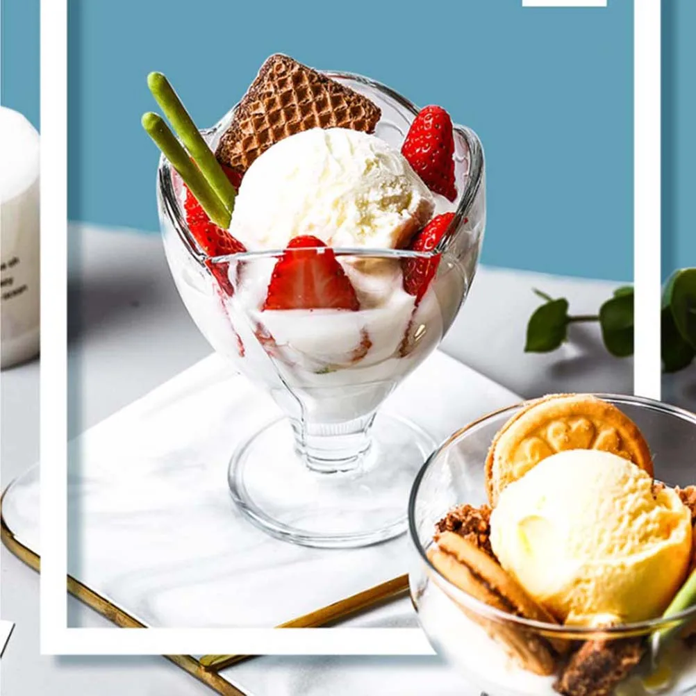 

Cup Glass Bowl Pudding Jars Ice Cream Glasses Cups Reusable for Desserts Sundae Clear