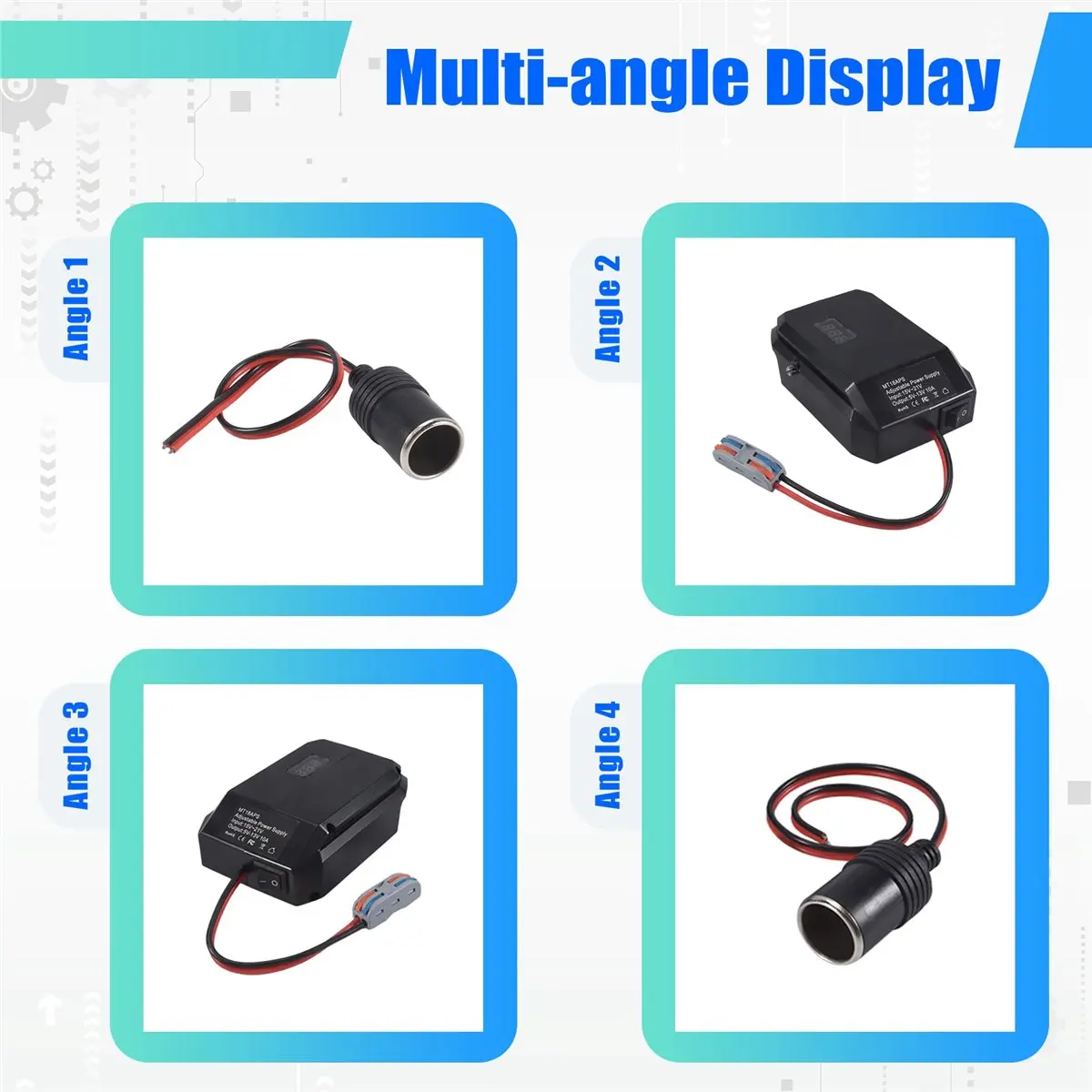 

howhow DC 18V to 12V Step Down Converter for Makita 18V Battery, Power Wheels Battery Adapter, Cigarette Lighter Buck Adapter