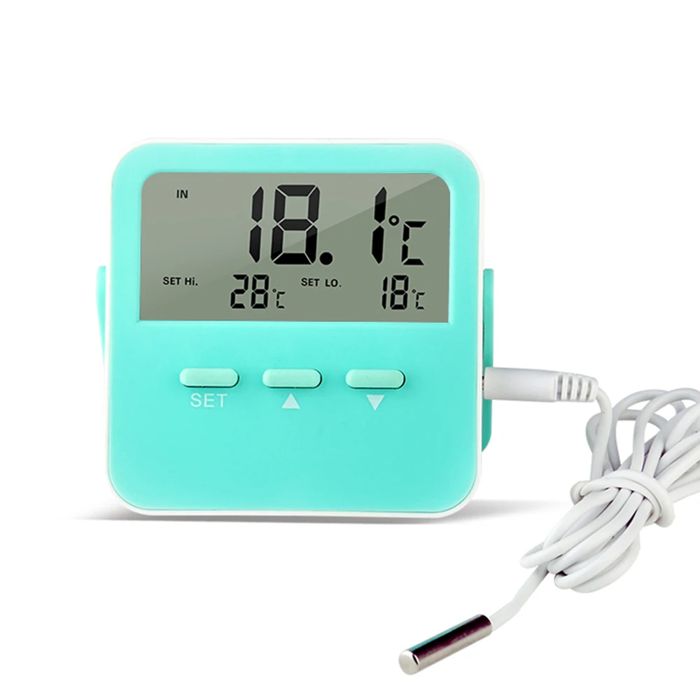 Mini LCD Digital Probe Sensor Thermometer Water Tank Swimming Pool Refrigerator Aquarium Wine Cellar Thermometer Measurer