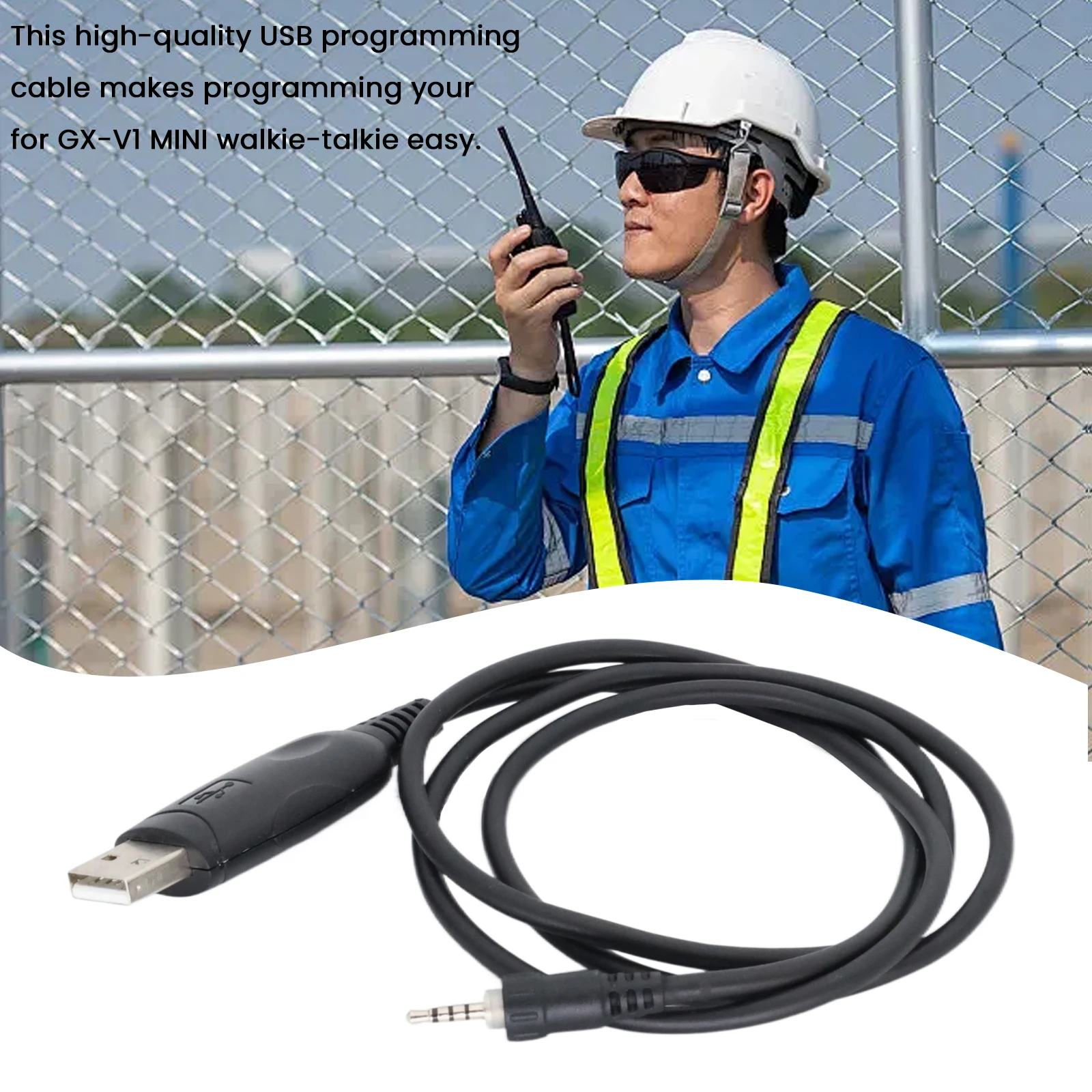 สายเคเบิลโปรแกรมวิทยุแบบเสียบและใช้งานได้ทันที อุปกรณ์เสริมสำหรับวิทยุสื่อสารแบบพกพา สายเคเบิลโปรแกรมวิทยุสื่อสารแบบพกพาสำหรับวิทยุสื่อสารแบบมือถือรุ่น GX-V1