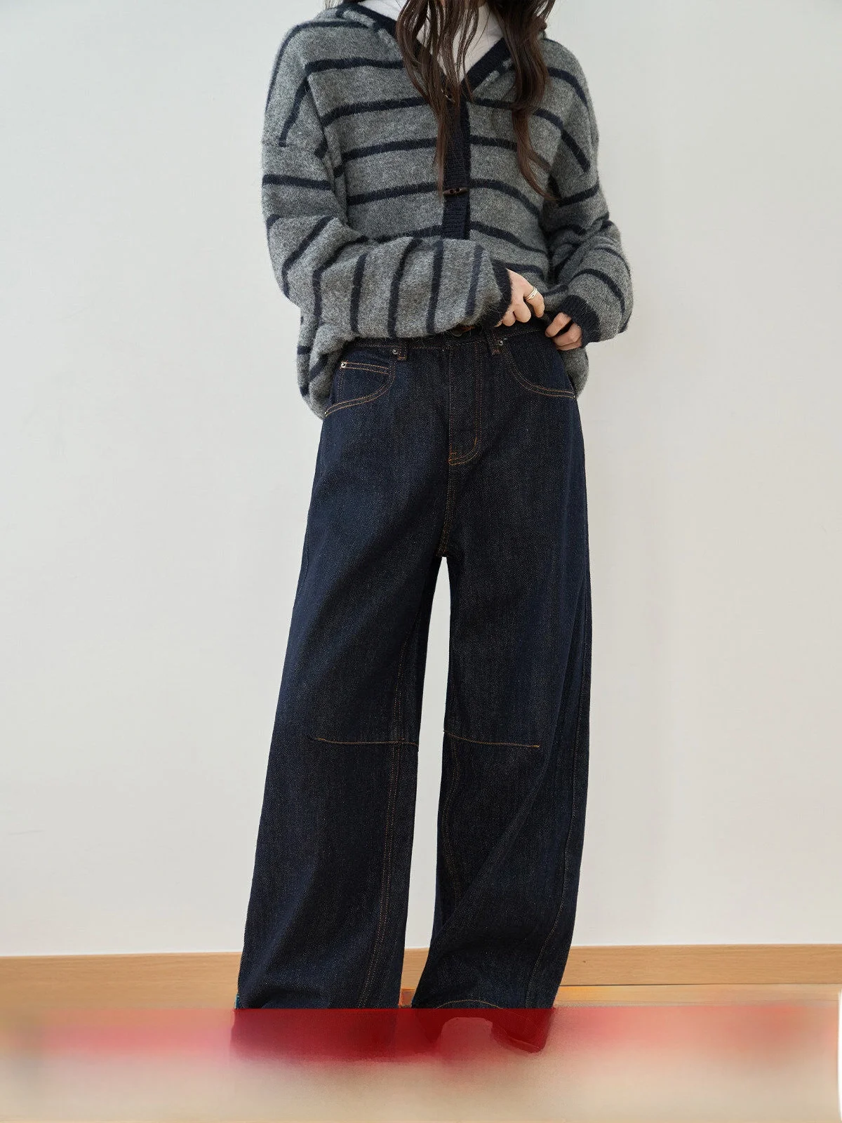 

Джинсы женские Deep Blue в стиле ретро с высокой талией, свободные, широкие, прямого кроя, из денима, осенне-зимние, новые, для повседневной носки, ветро- и водонепроницаемые