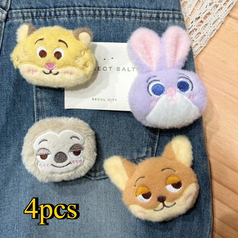 

2025 Anime Movies Cartoon Clothing Accessories Animal Backpacks Pendant Decoration Cute Plush Judy Nick Party Christmas Gifts