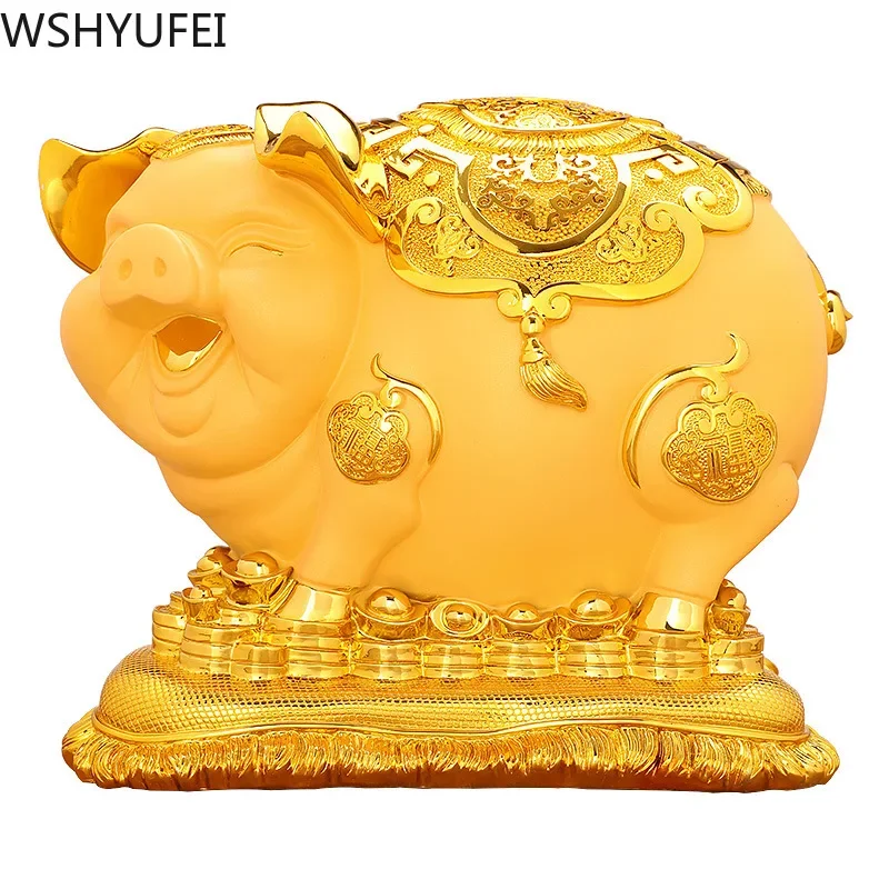 

Piggy bank Chinese 12 Zodiac Flying Pig Statue Home Decoration Resin Lucky Animal Figurine Small Table Desk Ornaments WSHYUFEI