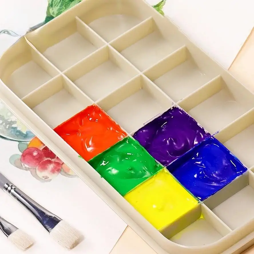1 Pcs Paint Brush Cleaner Washer Multifunction Basin Holder And Organizer Width Tray Palette Lid 2 Art Sponges Painting Supplies