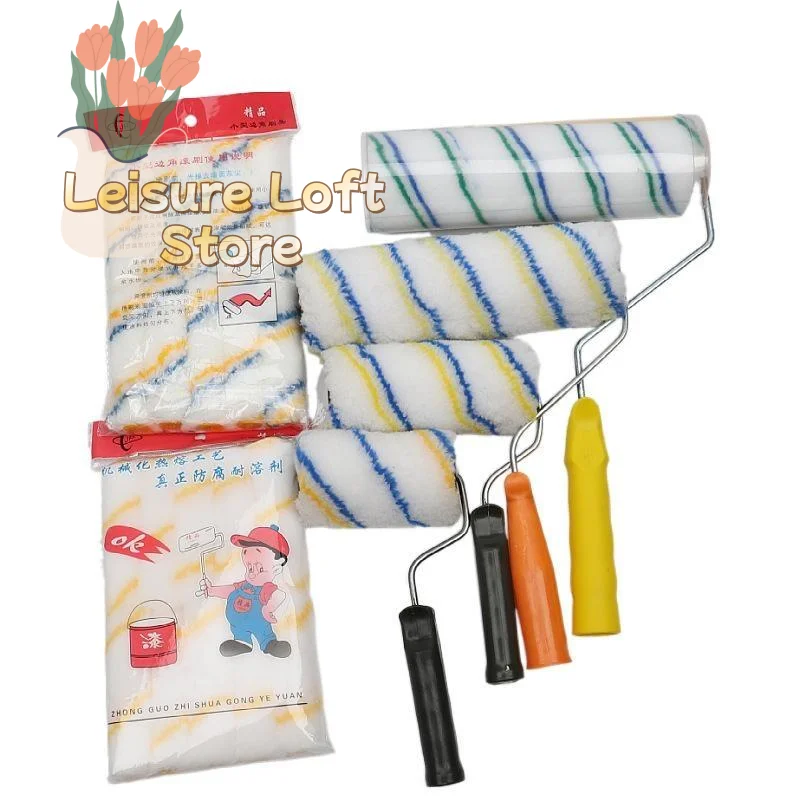 Paint Roller Brush Lint Free High Density Fabric Multiple Sizes Lightweight for Home DIY Painting Small Area Touch Up Jobs