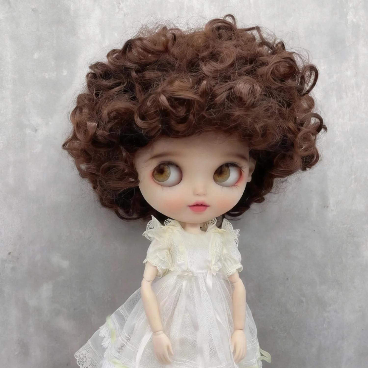 Puppenperücke mit Locken für Blythe-Puppe 1/3 1/4 BJD-Puppe, bunte Haarperücke, Puppenzubehör – Detail 4
