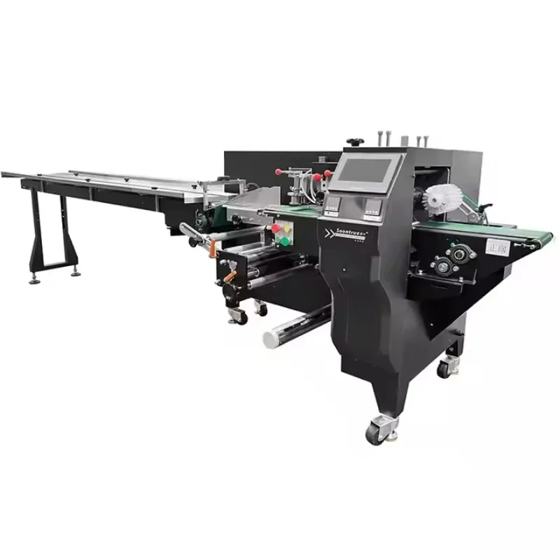 Pillow Packing Machine High Speed Wrapping Labeling Filling System For Film Foil Plastic Food Beverage Packing Bags Customized