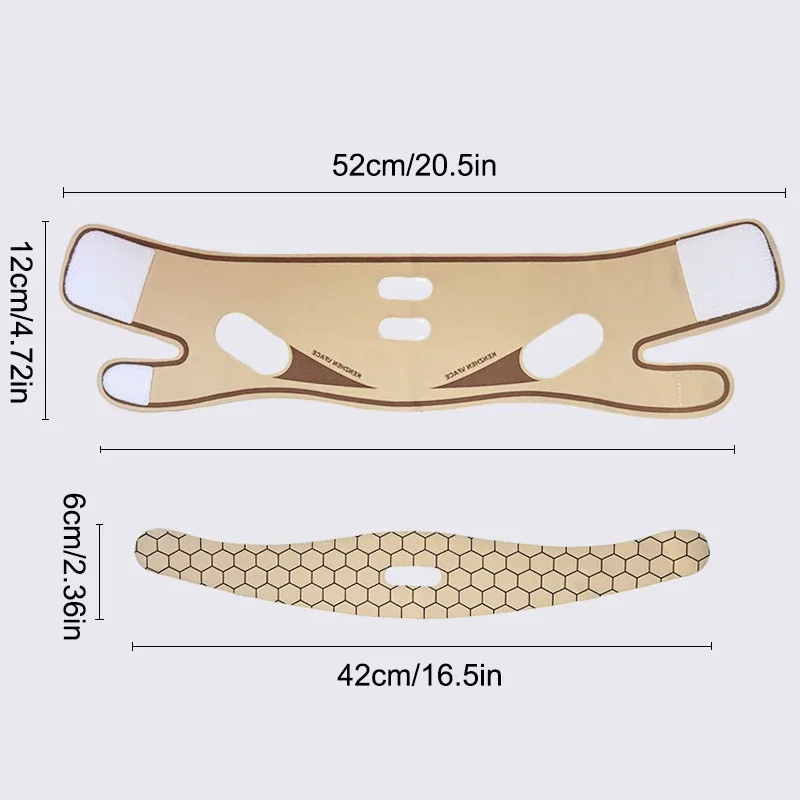 턱살 슬리밍 밴드 V라인 리프팅 마스크 탄력 폴리에스터 페이스 마스크 뷰티 건강 주름 개선 스트랩 밴드 수면용