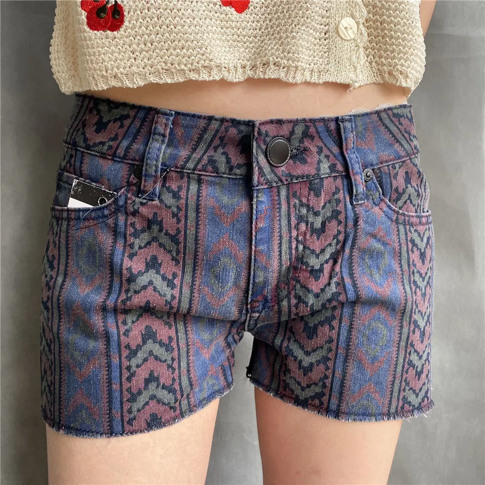 

Summer New Fashion Sexy European Style Retro Style Jeans Shorts Women Stitching Shorts Fashion Clothes All-match Women