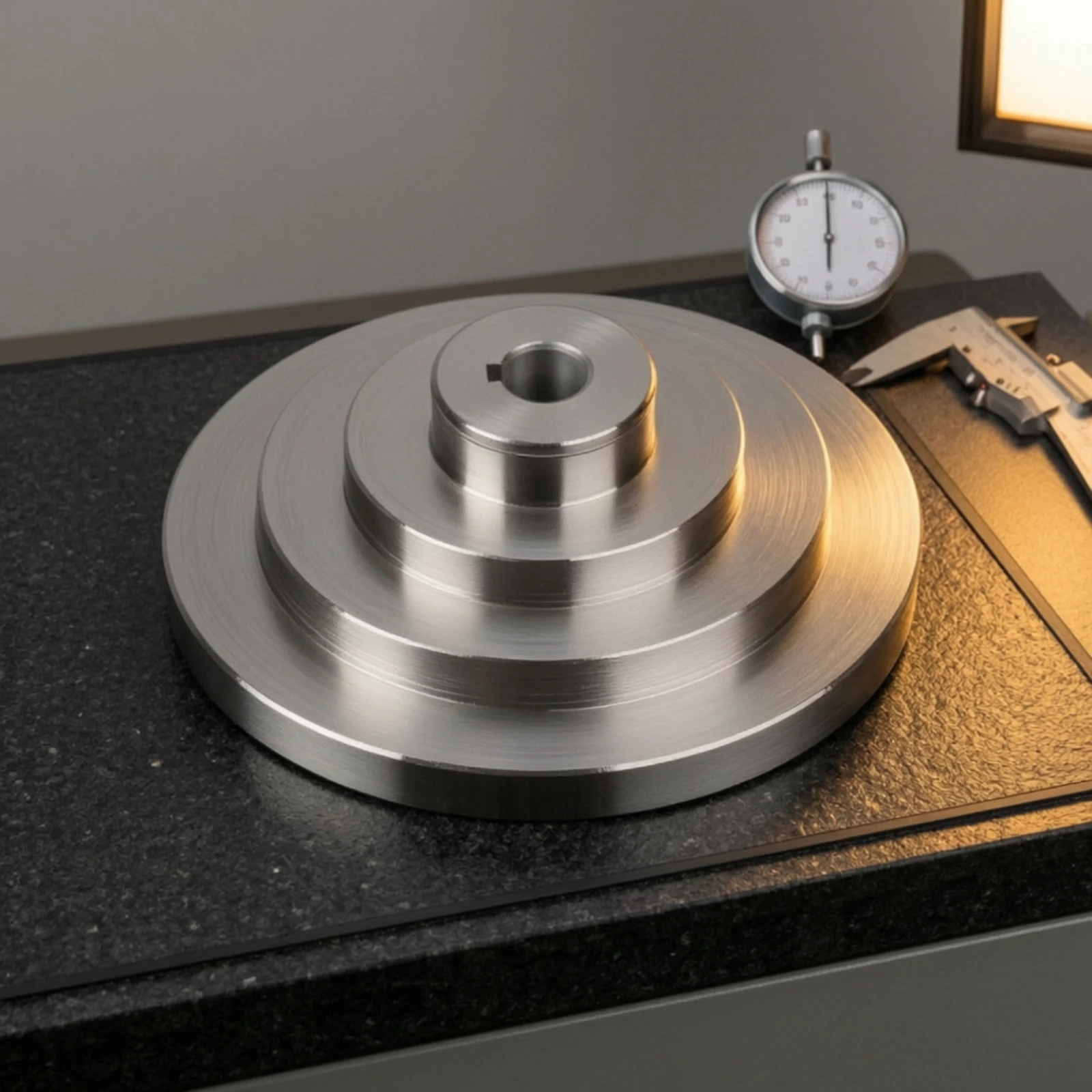 Stepped Belt Pulley Wide Compatibility Stepped Pulley with Keyway Long-Lasting Smooth for Machinists, Drill Press view 6