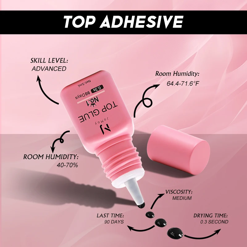 JOMAY High-quality Eyelash Glue 0.3s 1s 2s Super Strong Glue For Lash Extension Customizable 5ML