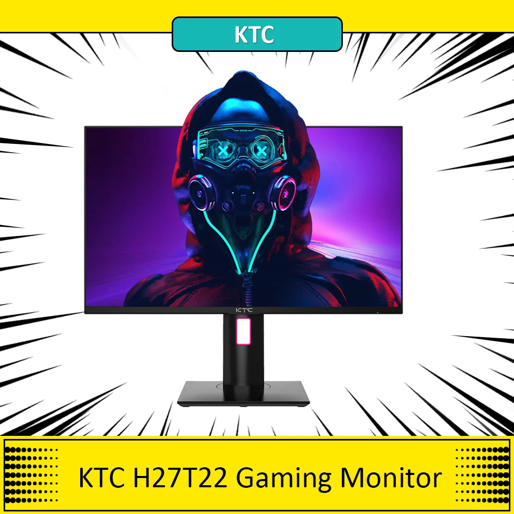 KTC H27T22 Gaming Monitor 27-inch 2560x1440 QHD 165Hz Fast IPS 1ms Response Time 100% sRGB HDMI2.0 DP1.2