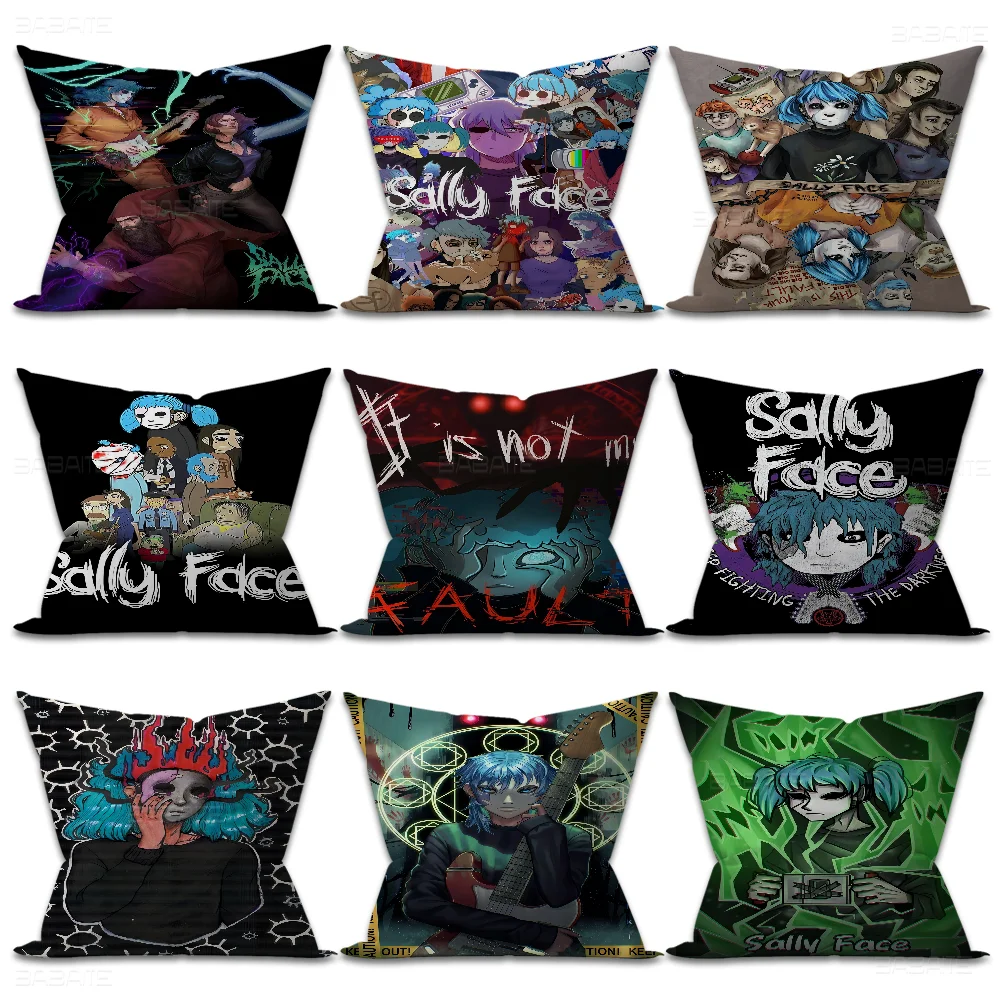 Sally Face Game Office Cushion Pillowcase Car Cushion Cover45X45CM Lumbar Pillowcase Sofa Pillowcover