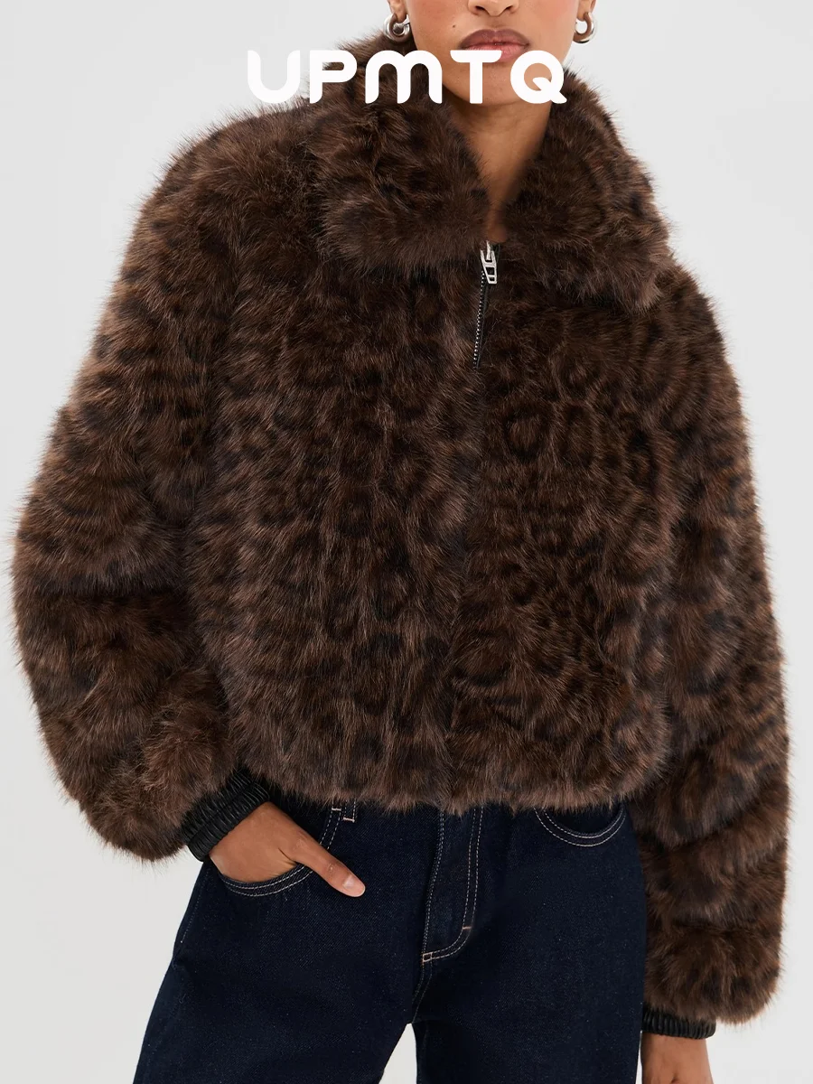 Vintage Fashion Bloggers - Manteau en fausse fourrure imprimé léopard
