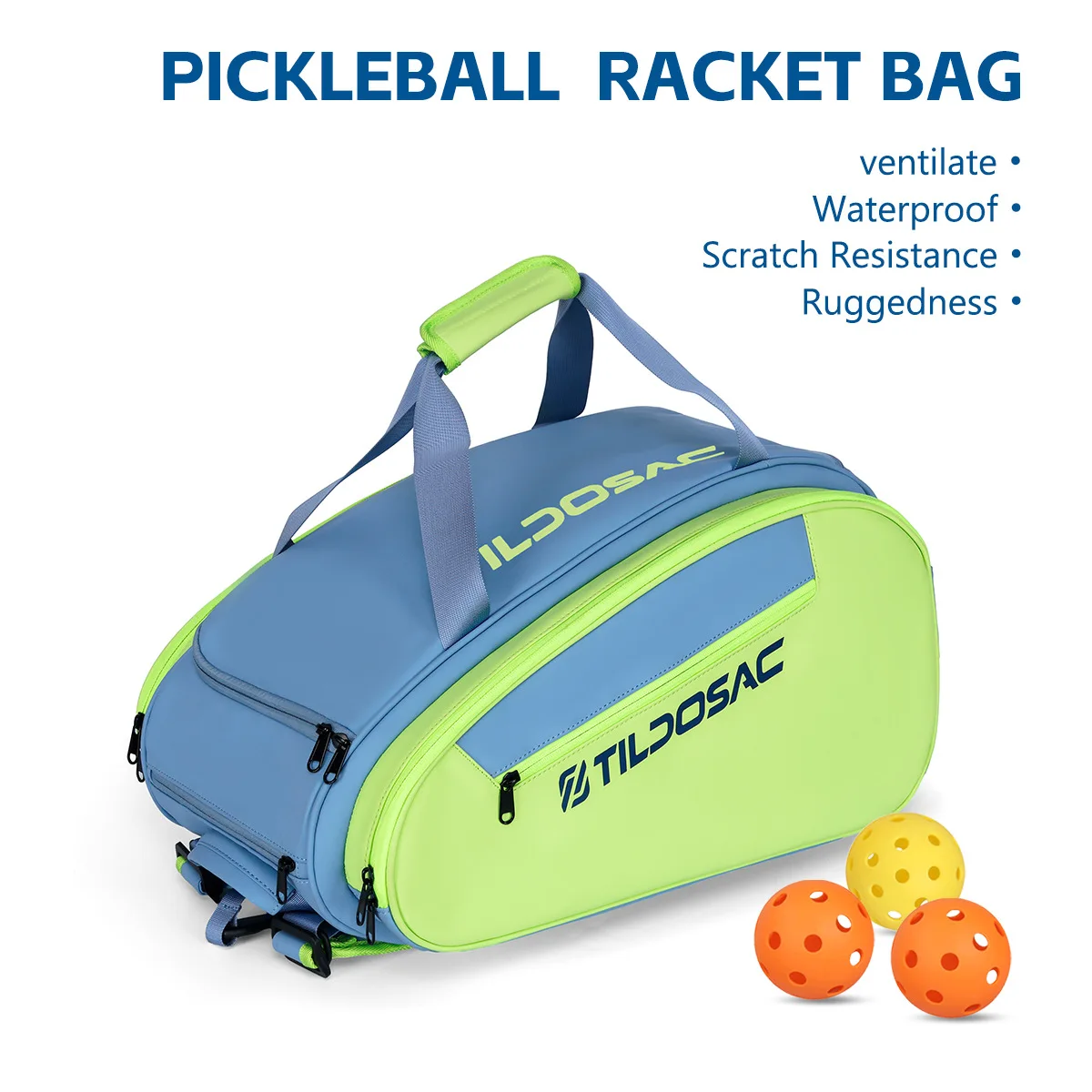 Professional Pickleball Bag, Badminton Tennis Bag, Separated Shoe Compartment, Large Capacity Multifunctional Paddles Backpack