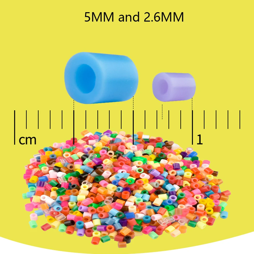 Sicherungsperlen, 5 mm, 1000 Stück, 36 Farben, perlmuttfarbene Eisenperlen für Kinder, Hama-Perlen, DIY-Puzzles, hochwertiges handgefertigtes Geschenk für Kinder, Perler-Spielzeug – Detail 3