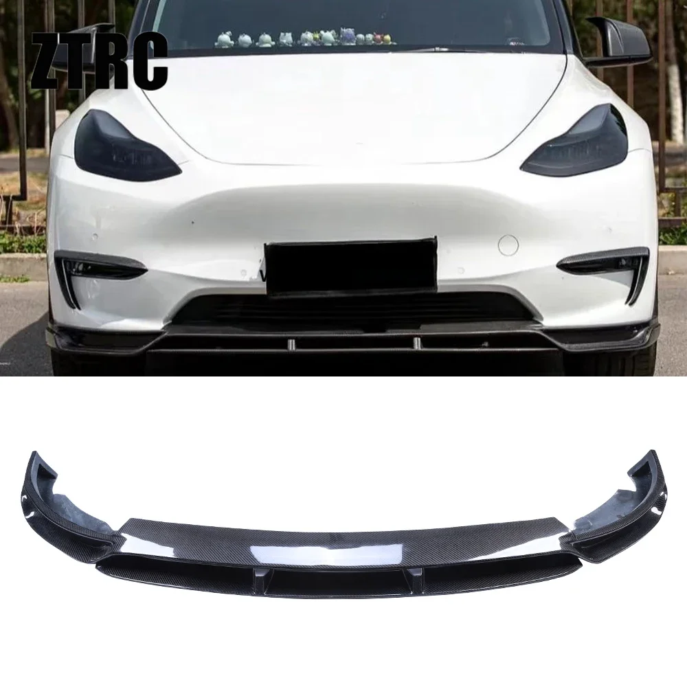 

For Model Y Style Carbon Fiber Front Lip 2018-2024