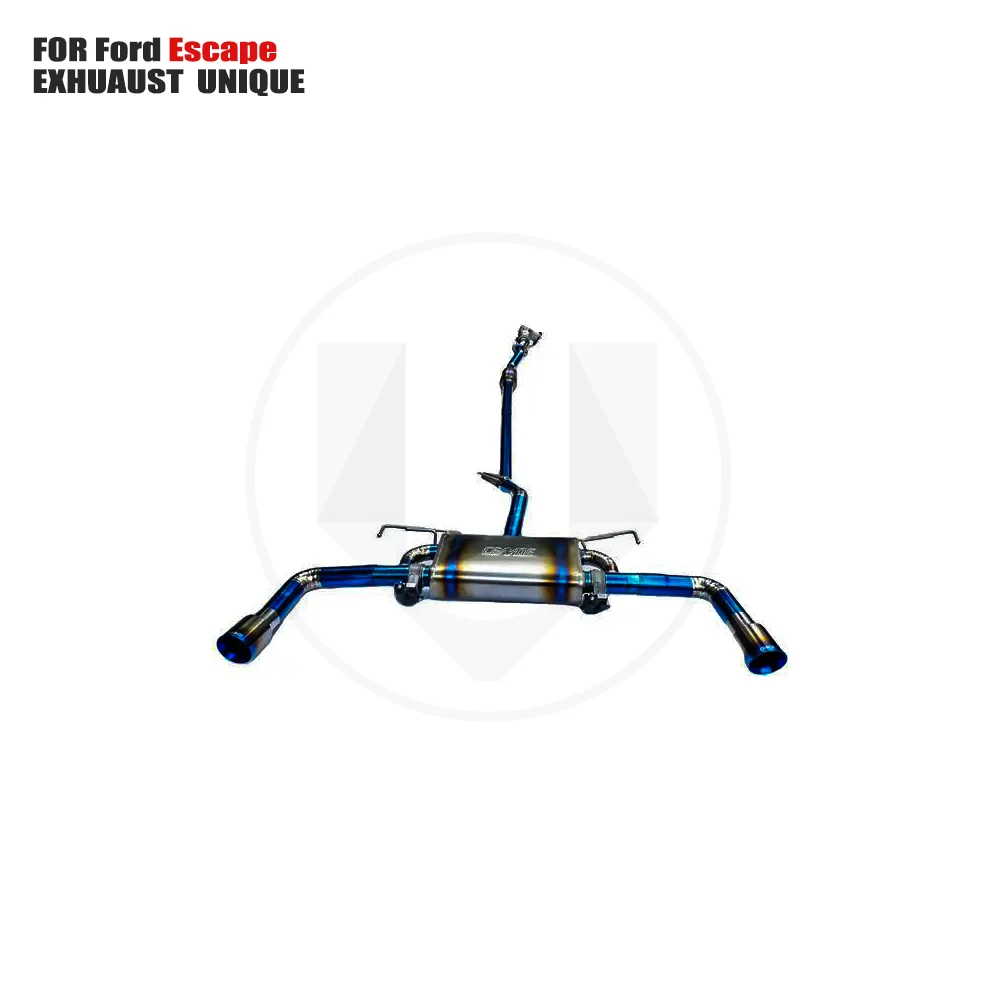 UNIQUE Titanium Alloy Exhaust Manifold Downpipe Is Suitable For Ford  Escape 1.5T  2.0T Auto Modification Electronic Valve