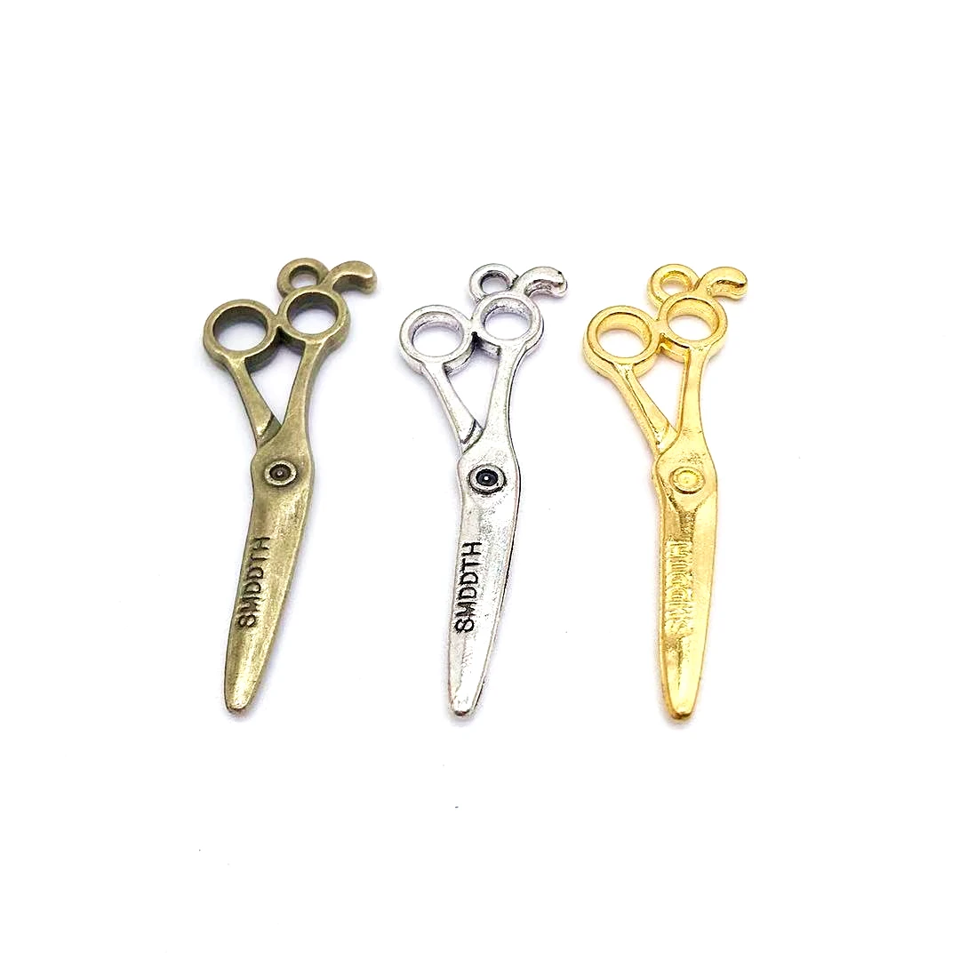 23 PCS 39x13mm Metal Alloy Scissors Charms Tailor tools Pendants For Jewelry Making DIY Handmade Craft