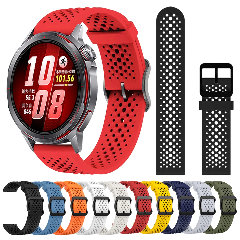 22mm Silicone Strap for Huawei Watch GT Runner2 GT6 6Pro GT5 Breathable Bracelet For Honor GS 3/For Samsung Gear S3 Band Replace