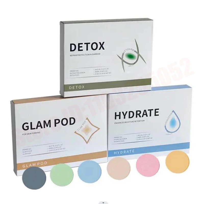 New Product Glam Revive Hydrate Detox Illuminate Gold kit CO2 Oxygenation Capsule Facial Pods Skin Care Oxygen Pods