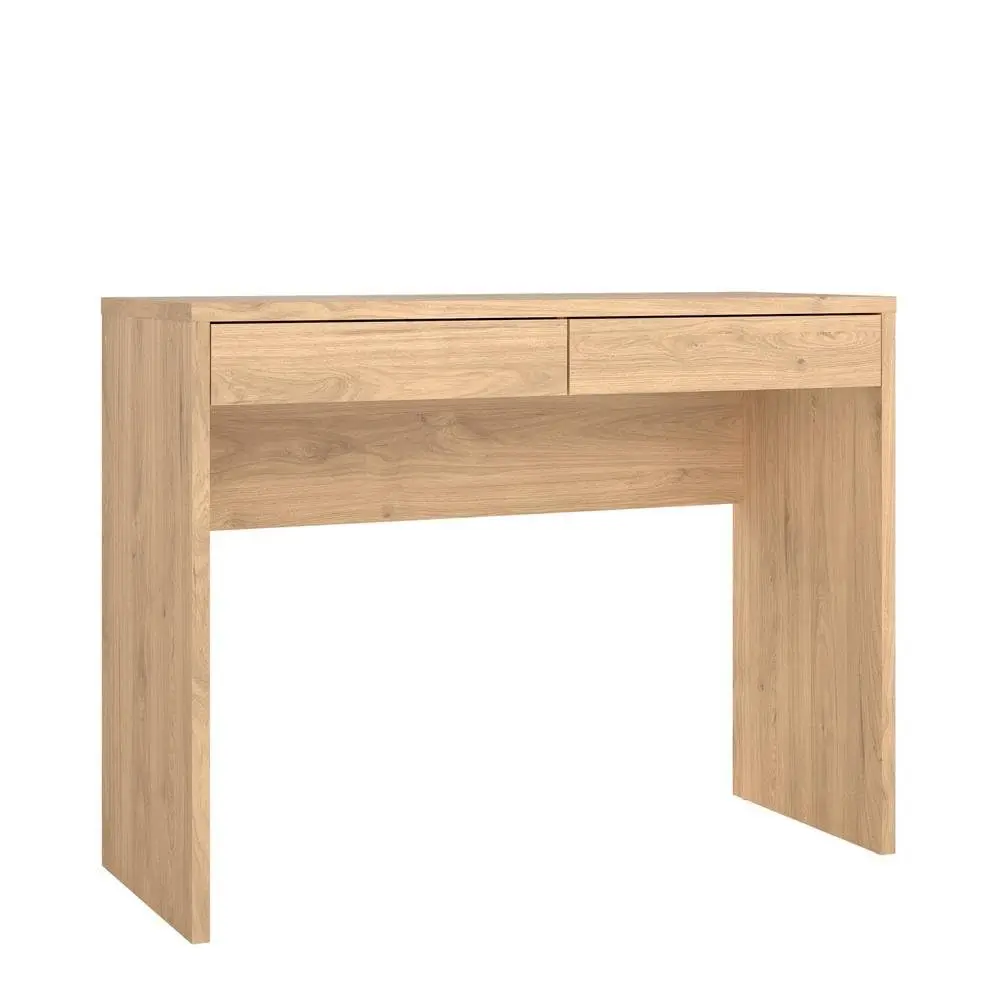 Brown Wood Desk with Drawers, Writing Computer Study Table for Home Office Bedroom Work, Customized