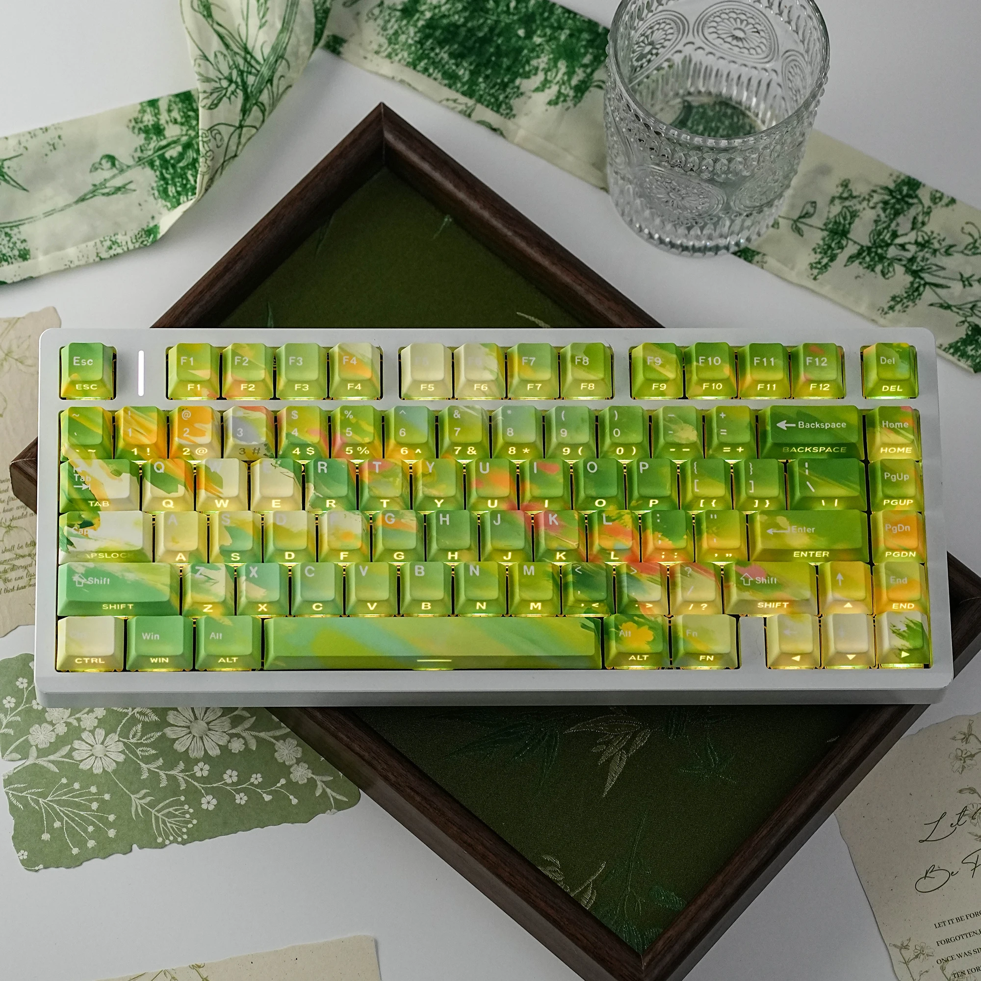Cherry PBT Keycaps South Backlit Keycap Korean Hebrew Russian ISO DE FR ES Dye Sub Key Caps For Gaming Mechanical Keyboard