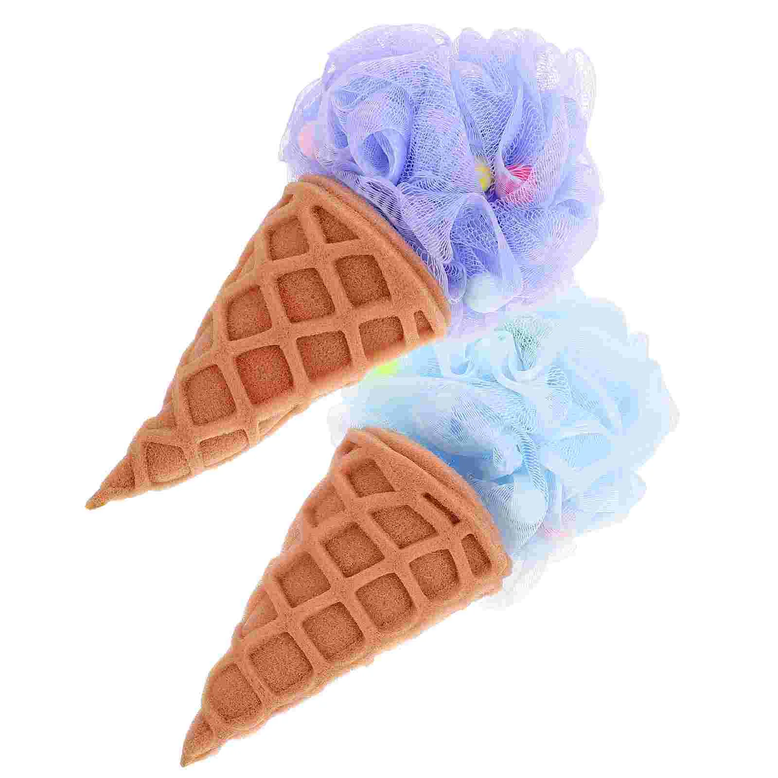 

2 Pcs Adorable Bath Sponge Accessory Portable Tub Disposable Shower Loofah Elastic Nylon Household Child Bathtub