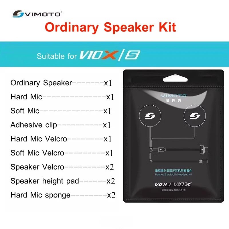 مجموعة الصوت والميكروفون الأصلية لملحقات ميكروفون قاعدة سماعة الرأس الداخلي لخوذة Vimoto V10X V10S