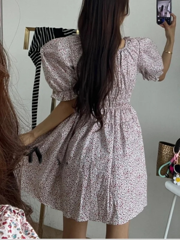 Gonna da donna con stampa floreale Bubble Sve Dr, rotonda, in vita elastica, snellente, a pieghe, dolce svasato, gonna per bambola ortodontica alla moda