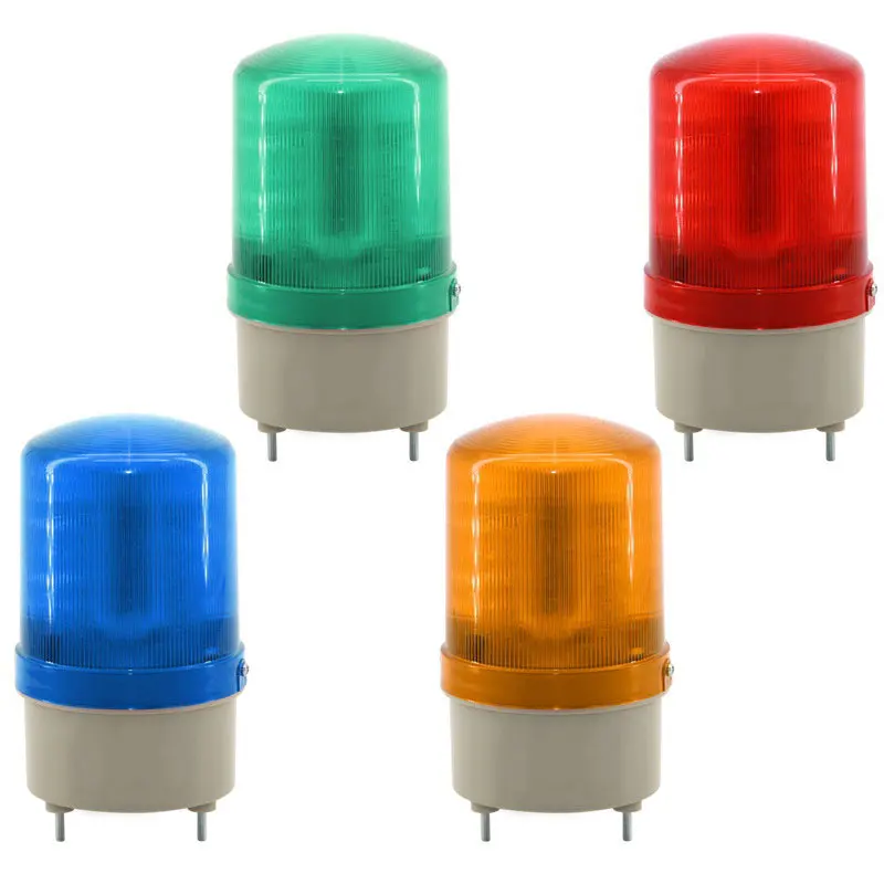 1Pcs 12/24-220v LED N-1101 Rotating Sound Beacon Warning Lamp For Industrial Spiral Fixed Alarm Emergency Light