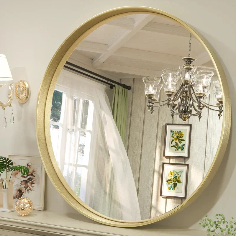 Framed Mirror Hanging Bathroom Makeup Mirror Dining Room, Float Glass Wall Mirror