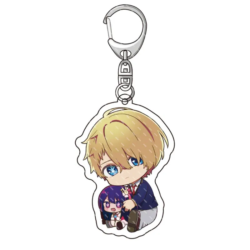 Anime Oshi No Ko Keychain Ai Hoshino Ruby Hoshino Kana Arima Cartoon Cosplay Figures Pendant Key Chain Ring Jewelry Accessories