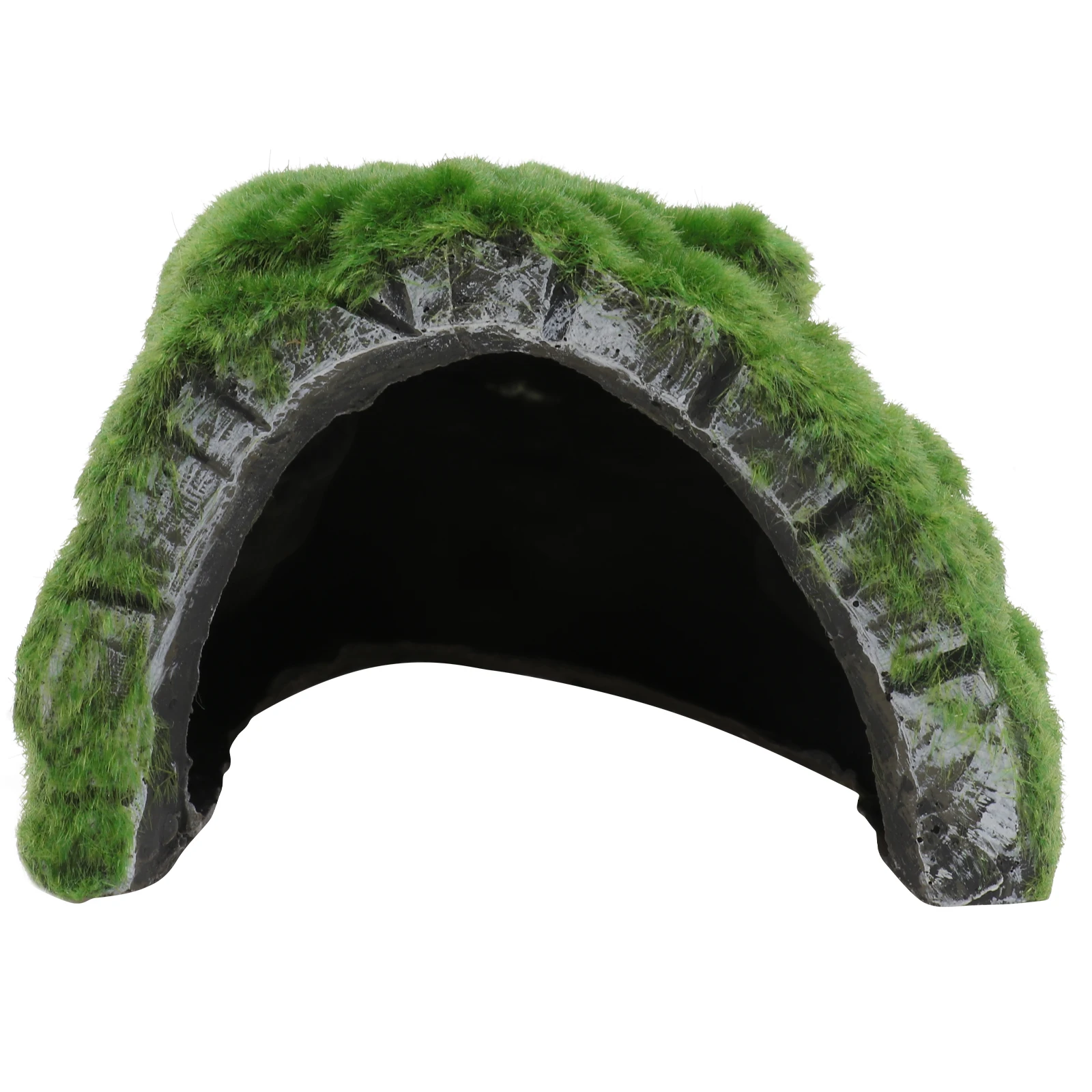 

Moss Cave Habitat Turtle Hole Green Flocking Resin Durable Aquarium Terrarium Fish Tank Decoration Reptile Box Pet Supplies